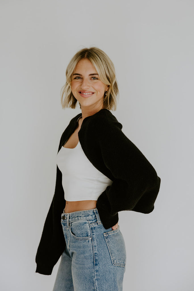 Cozy Topper Sweater - Black