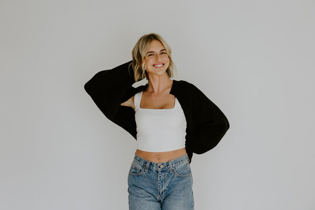 Cozy Topper Sweater - Black