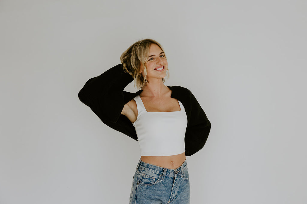 Cozy Topper Sweater - Black