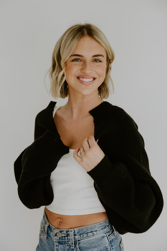 Cozy Topper Sweater - Black