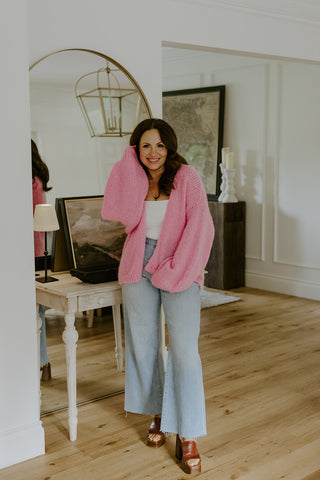 Exposed Seam Sweater - Red