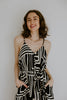Black And White Pattern Maxi Dress