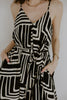 Black And White Pattern Maxi Dress