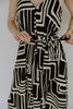 Black And White Pattern Maxi Dress
