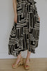 Black And White Pattern Maxi Dress