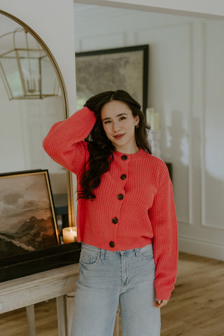 Exposed Seam Sweater - Red