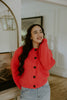 Button Up Cardigan - Coral