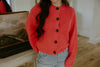 Button Up Cardigan - Coral