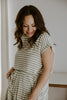 Striped Top & Skirt Set - Olive