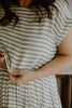 Striped Top & Skirt Set - Olive