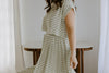 Striped Top & Skirt Set - Olive