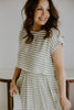 Striped Top & Skirt Set - Olive