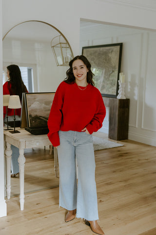 Knit Sweater With Florals - Ivory