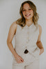 The Elevated Linen Vest - Oatmeal