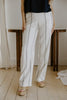 Navy Striped Cotton Pant