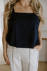 Square Neck Tank - Navy