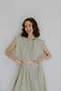 Bubble Top & Flowy Midi Skirt Set - Olive