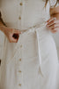 Button Down Midi Shirt Dress - Oat