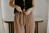 Linen Pant With Straight Leg - Cocoa