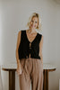 Linen Pant With Straight Leg - Cocoa