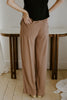 Linen Pant With Straight Leg - Cocoa