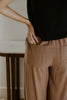Linen Pant With Straight Leg - Cocoa
