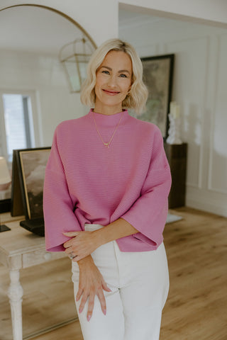 Exposed Seam Sweater - Red