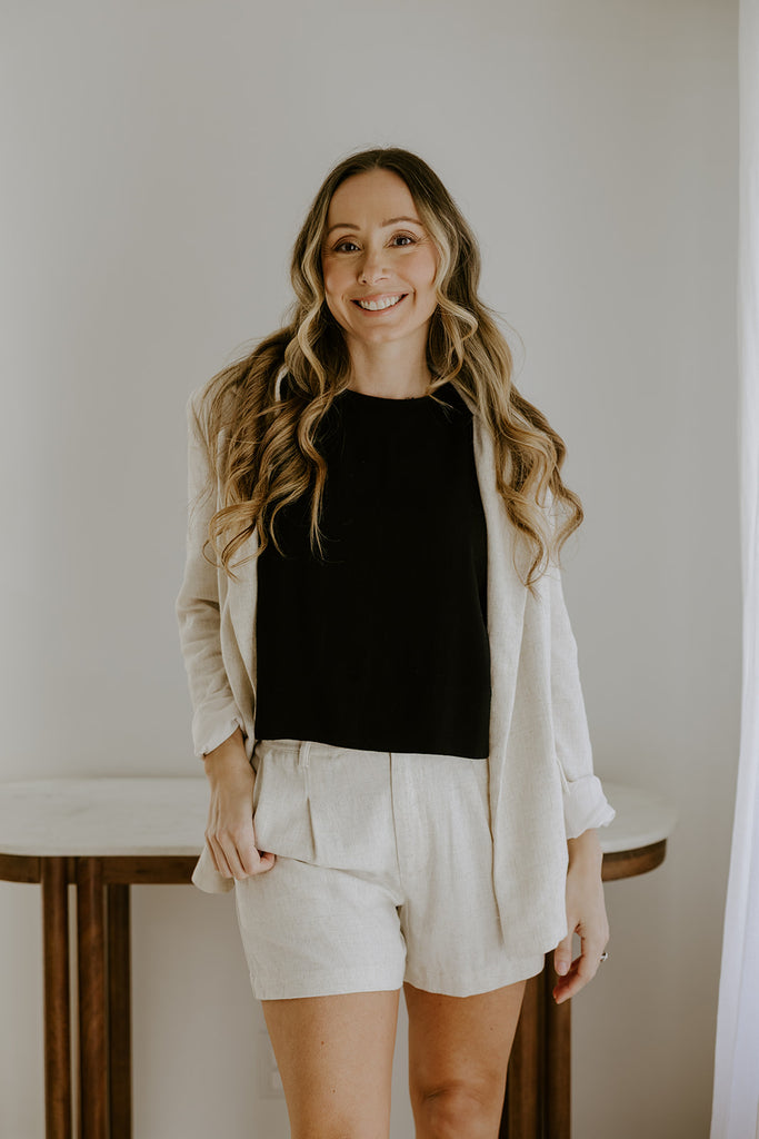 The Elevated Linen Blazer - Oatmeal