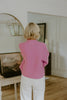 3/4 Ribbed Sweater - Pink