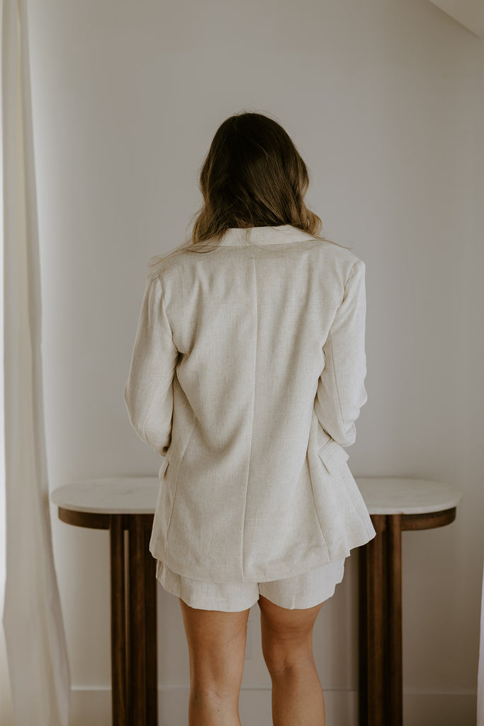 The Elevated Linen Blazer - Oatmeal