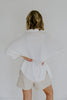 Linen Shirt with Cargo Pocket - White