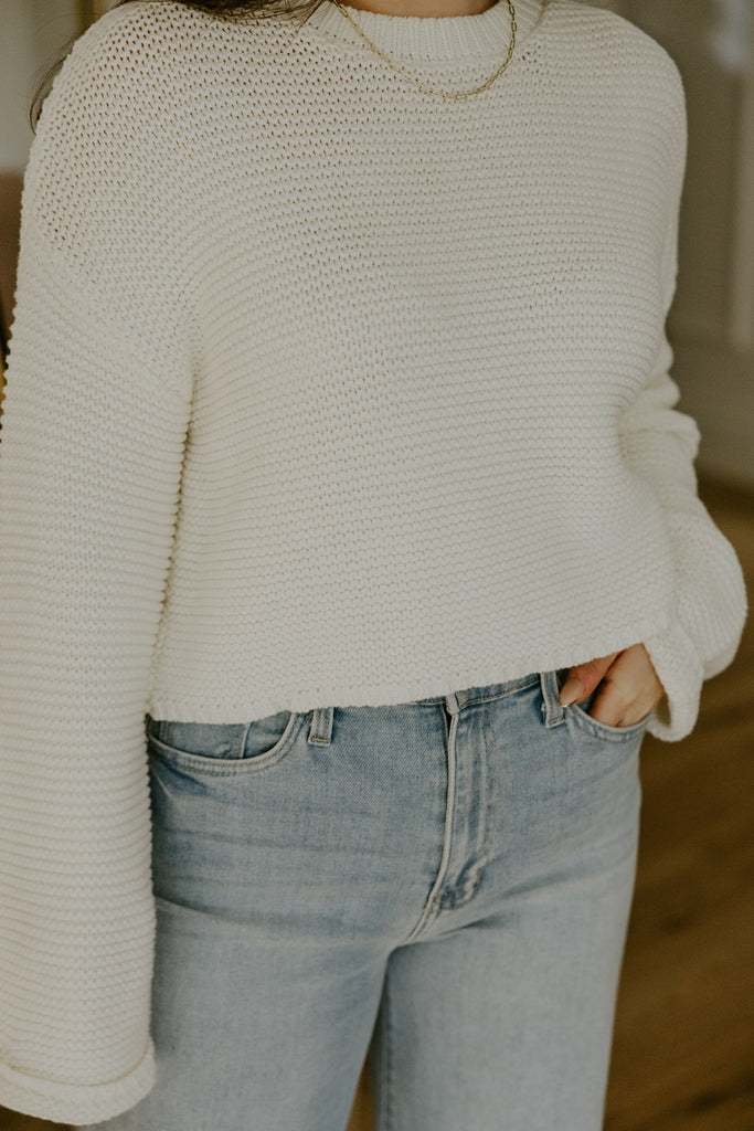Crochet Sweater - Cream