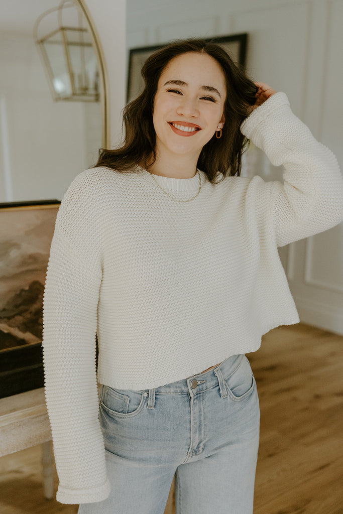 Crochet Sweater - Cream