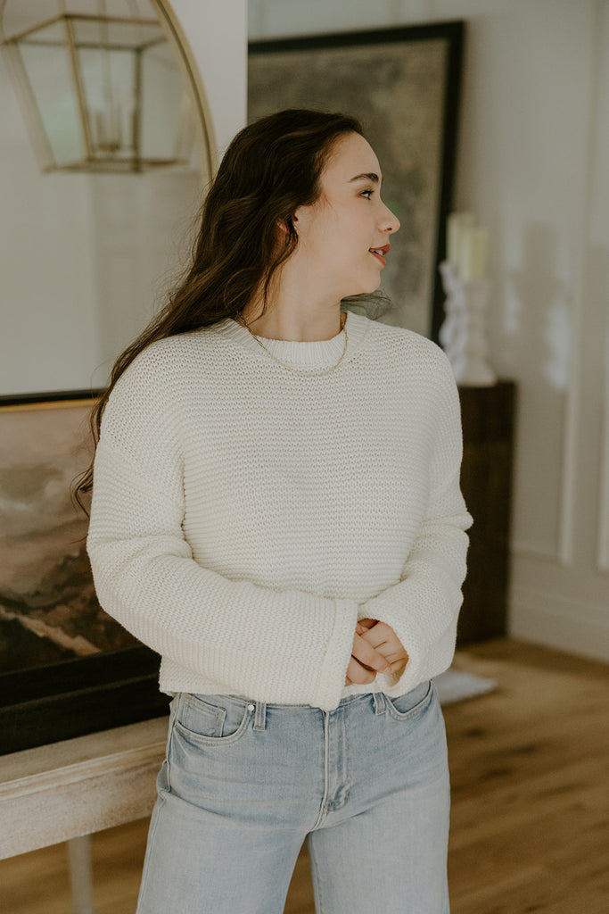Crochet Sweater - Cream