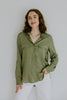 Classic Linen Button up - Olive