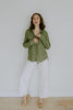 Classic Linen Button up - Olive