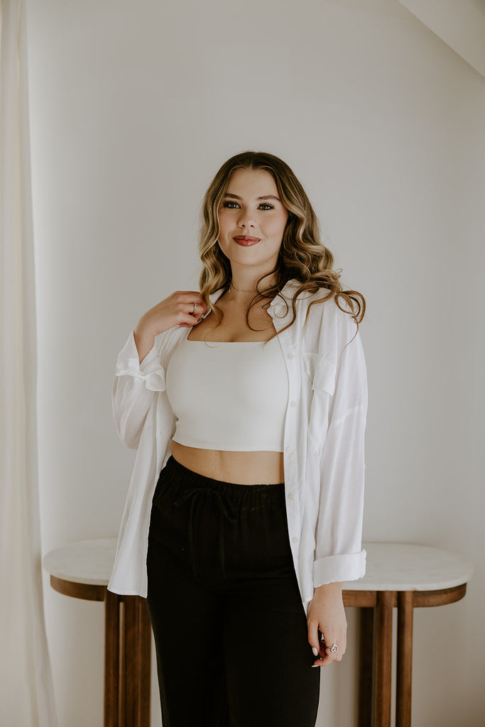 Linen Pant With Straight Leg - Black