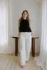 Flowy Linen Tank - Black