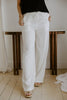 Linen Pant With Straight Leg - White