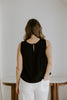 Flowy Linen Tank - Black
