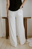 Linen Pant With Straight Leg - White