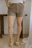Linen Shorts with Pocket - Khaki