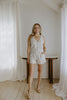 Linen Shorts with Black Stripes
