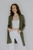 Open Cardigan with Pockets - Olive