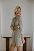 Long Sleeve Striped Button Down - Chive