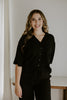 Linen Button Up Shirt - Black