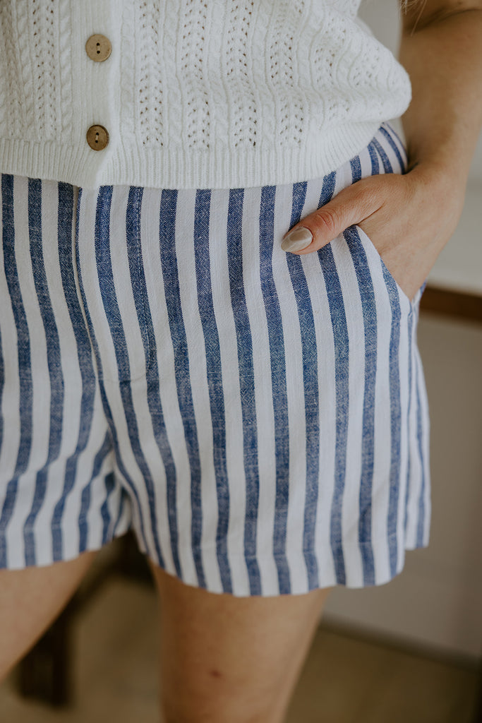 Classic Cut Striped Short - Blue