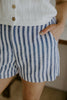 Classic Cut Striped Short - Blue