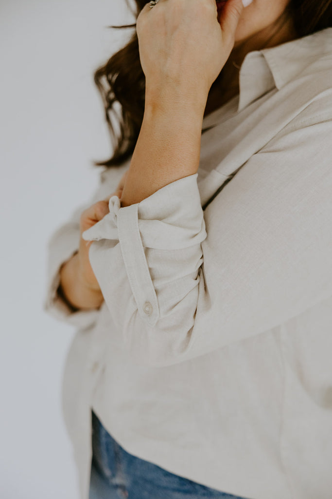 Classic Linen Button Up - Natural