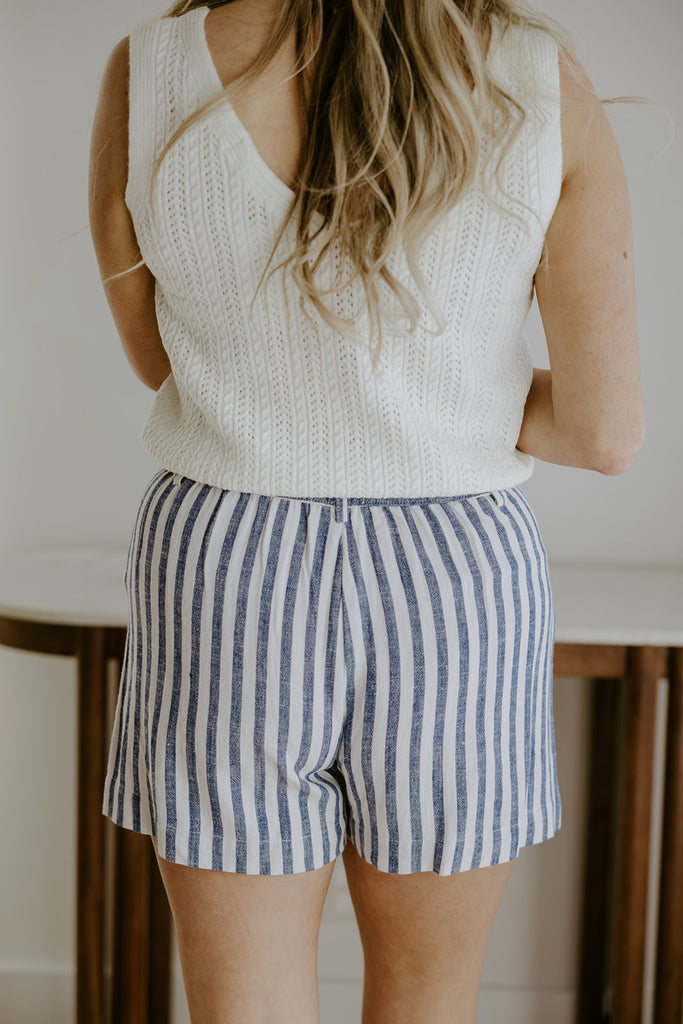Classic Cut Striped Short - Blue